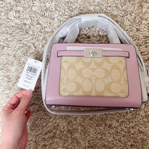 Coach Mini Lane Top Handle In Signature Canvas - Picture 4 of 7